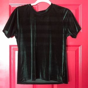 velvet green t shirt